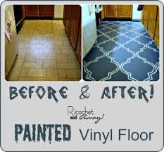 Ricochet And Away I Painted My Vinyl Floor Painted Vinyl Floors Vinyl Flooring Diy Flooring