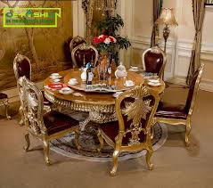 Oe Fashion Luxury Strong Hotel Wedding Banquet Wooden Carving Round Table For Sale Dining Room Design Luxury Dinning Room Decor Furniture Dining Table
