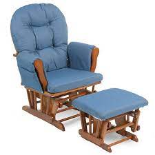 Storkcraft Bowback Glider And Ottoman Set Cognac Denim Walmart Com Glider And Ottoman Nursery Furniture Sets Ottoman Set