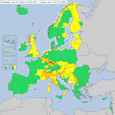 Datele afişate pentru primele 3 zile au gradul de realizare în mediu 90%. Meteoalarm Severe Weather Warnings For Europe Mainpage