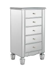 Chances are you'll found another tall white dresser with mirror better design concepts. Mirage Mirrored 5 Drawer Chest Littlewoods Com