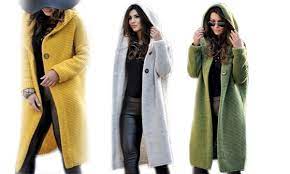 Gilets urban classics noirs à capuche à manches longues à col rond look streetwear pour femme. Gilet Long En Maille Pour Femme Groupon