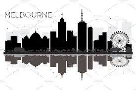 Melbourne City Skyline Silhouette Skyline Silhouette City Skyline Silhouette City Skyline