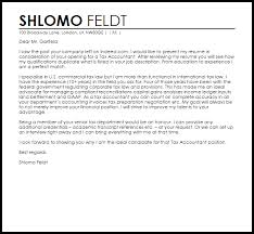 Tax Accountant Cover Letter Sample Cover Letter Templates Examples