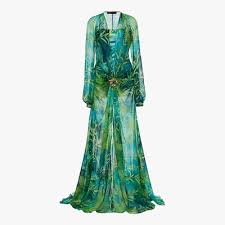 The most common green leaf dress material is cotton. 15 Tropical Prints In Honor Of Jennifer Lopez S Super Bowl Performance Because You Know That Jungle Dress Vogue