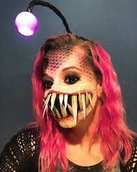 Angler Fish Makeup Halloween Makeup Diy Fish Makeup Monster Makeup
