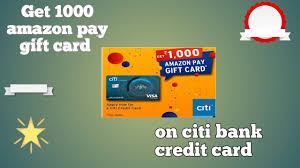 Citibank new credit card offers. Get 1000 Amazon Pay Gift Card On Citi Bank Credit Card Apply Amazon Gift Card Offer Freegift Card Youtube
