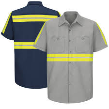 Red Kap Sp24 Enhanced Visibility Short Sleeve Industrial Work Shirt