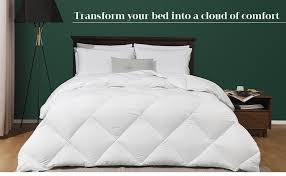 Ikea honsbar down comforter with duck feather fill. Amazon Com Basic Beyond Lightweight Down Comforter Duvet Insert Twin Size With Corner Tabs 600 Fill Power Ultra Soft Shell Down Proof Kitchen Dining