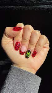 Miraculous Ladybug Nails In 2021 Ladybug Nails Spring Acrylic Nails Anime Nails