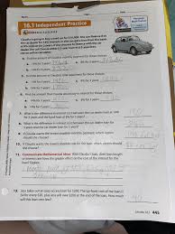 If you have any questions, feel free to ask in google classroom! Go Math Grade 8 Lesson 16 1 Independent Practice Pg 445 Math Trainer Go Math Independent Practice