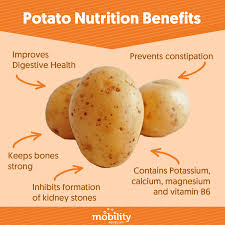 Know These 5 Great Benefits About Potato Share This Content Or Tag A Friend And Eat More Veggies Mobility Potato Nutrition Vegetables Digestive Health