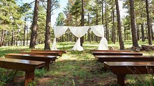 Outdoor Forest Wedding Ceremony In Flagstaff Arizona Getmarriedinarizona Getmarriedinfl Arizona Wedding Venues Forest Wedding Venue Outdoor Wedding Venues