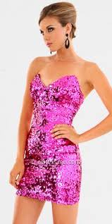 Hot Pink Strapless Sequin Cocktail Dresses By Atria For The Owner To Wear To Her Next Party With Images Bachelorette Dress Pink Cocktail Dress Simply Dress