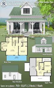 Plan 430804sng Exclusive Small Home Plan With Two Bedrooms Tiny Farmhouse Tiny House Floor Plans Tiny House Plans