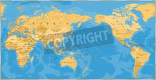 Which is the best meridian centred world map? Vintage Political World Map Pacific Centered Vector Fototapete Fototapeten Welt Japan Detaillierte Myloview De