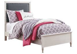 Mueblerias Ashley Furniture Homestore Y Accesorios Para Su Hogar En Costa Rica Faelene Chipped White Twin Uph Upholstered Panel Bed Mattress Furniture Twin Bed