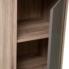 Colonne suspendue de couleur bois gris scié composée de 2 portes pour plus d'organisation, avec fermeture assistée qui permet une fermeture délicate et. Meuble Colonne Salle De Bain Elda Gris Meuble De Salle De Bain Eminza