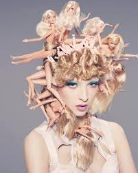 Hairstylist Creates Eye Catching Hair Art Using Barbie Dolls Gems And More Designtaxi Com Barbie Weird Fashion Barbie Girl
