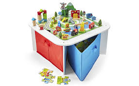 Orbrium toys 52 pcs deluxe wooden train set with 3 destinations fits thomas, brio, chuggington, melissa and doug, imaginarium wooden train 4.8 out of 5 stars 2,741 $29.99 $ 29. Amazon Com Imaginarium 100pc Wooden Ready To Play Table Multicolor Ad20594 Toys Games