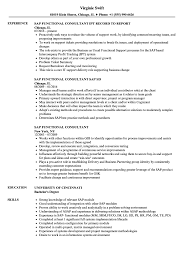 1 year contract to start with the possibility of an extension. Sap Functional Consultant Resume Samples Velvet Jobs