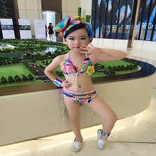 Children wearing sun protection rash guard relaxing in tropical resort. Bikini Costume For Kids Cute Colorful Fashion Show Children S Day Carnaval Stage Costume For Girl Costume Fashion Costumes For Girlscostume For Kids Aliexpress