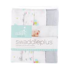 Aden & anais swaddle plus swaddles 4 pack new. Amazon Com Aden By Aden Anais Swaddleplus Baby Swaddle Blanket 100 Cotton Muslin Large 44 X 44 Inch 4 Pack Dancing Bunnies Baby
