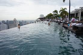 A large and luxurious swimming pool, stretching all over the three building hotel marina bay sands and offering an amazing view over the skyline. Infinity Pool Picture Of Marina Bay Sands Singapore Tripadvisor