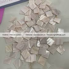 Gạch mosaic xà cừ màu hồng phấn VMSXCV-005
