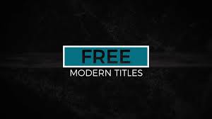 Are you looking for intro video editable templates for designing? 12 Free Modern Titles After Effects Templates Motion Array