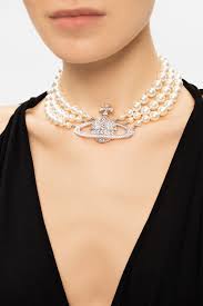Recently, you might have noticed a specific pearl choker do the rounds on social media, so much so it's now been officially coined the tiktok necklace. Appliqued Pearl Necklace Vivienne Westwood Vitkac Us