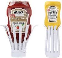 No more sauce shaking and waiting with these upside-down condiment bottle  holders