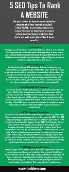 5 Seo Tips To Rank A Website Search Engine Optimization Search Engine Optimization Seo Seo