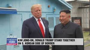 Full Coverage Moon Kim Trump Hold Historic Three Way Talks On South K Third Way Trump South Korean
