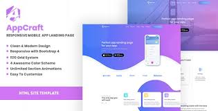 Appcraft V1 0 Creative Template For Mobile App Landing Page Themelock Com Free Premium Themes Templates