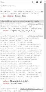 I'm looking into your update re: Ng Disable Wont Apply Styling If Ng Click Is Present On Md Button In Md Toolbar Issue 5569 Angular Material Github