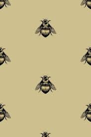 Black And White Striped Bee Uk Napoleon Bee Wallpaperblack And Gold On Grey By The Roll Timorous Beasties Wallpaper Bee Empire Wallpaper