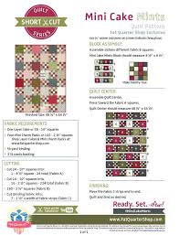 Sort fabrics by colors and arrange them horizontally in drawers to make it easier to find what you need. Mini Cake Mints Short Cut Quilt Pattern Free Pdf Fat Quarter Shop Exclusive Fat Quarter Shop