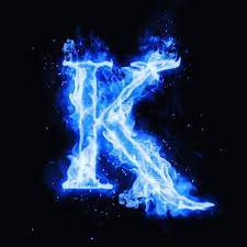 Namen buchstabieren nach deutscher buchstabiertafel (din 5009). K Letter Blue Fire Dp Shayarimaza