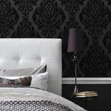 Your goal is to create a calm and soothing environment that it's considered a fifth wall in the bedroom. Graham Brown Vintage Flock Black Removable Wallpaper 30 157 The Home Depot Bedroom Wallpaper Accent Wall Wallpaper Bedroom Feature Wall Wallpaper Bedroom