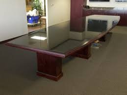 Hardrox Com Energy Spectrum Boat Shaped Conference Table Granite Top With Wood Edge Conference Table Table Conference Room