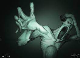 A mysterious gas has settled throughout the earth and we're all 049, calmly sipping his coffee: Tried To Draw Scp 096 Turned Out Okay I Guess Scp