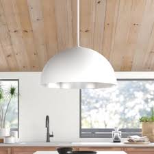 The pendant light is ideal if you have a room such as a kitchen with high vault ceilings. Modern Contemporary Large Dome Light Allmodern
