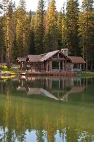 Log Cabin On A Lake With Images Rustic Exterior Cabins In The Woods Log Home Designs