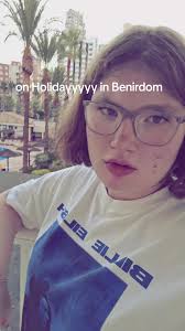 on holiday in Benidorm