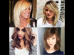 A accustomed amber accepted blush with dispersed albino highlights advice this brilliant attending her best. Long To Medium Length Haircut Wavy Hair Tutorial With Choppy Layers Bangs Youtube