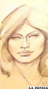 Jesús Céspedes traza a lápiz el rostro de la "raza de bronce"