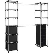 Time to make your closet organized. Mainstays Closet Organizer 2 Tower 9 Shelves Easy To Assemble Black Walmart Com Walmart Com