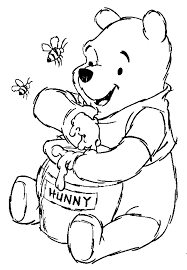 In this picture we see winnie the pooh is trying to color a butterfly. Winnie The Pooh Color Pages Winnie The Pooh Drawing Disney Coloring Pages Animal Coloring Pages