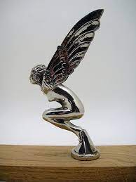 Vintage Art Deco Car Hood Ornament Mascot Women Wings Flying Classic Automobilia Ornament Auto